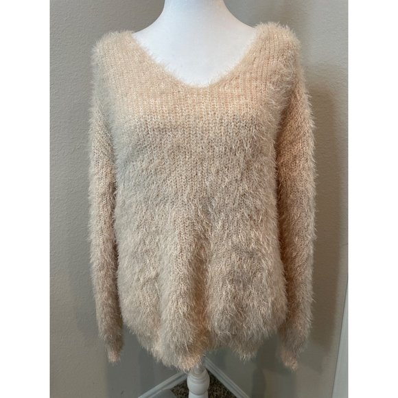 Charming Charlie Cream Eyelash Knit Sweater - Picture 1 of 7